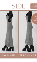 モデル：155cm（着用サイズ：F-S/FREE　着用カラー：BLK）