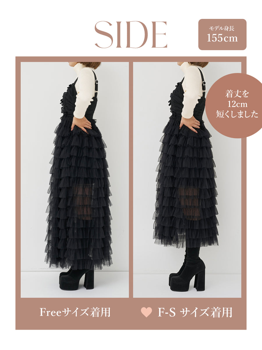 モデル：155cm（着用サイズ：F-S/FREE　着用カラー：BLK）