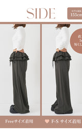 モデル：155cm（着用サイズ：F-S/FREE　着用カラー：C-GRY）