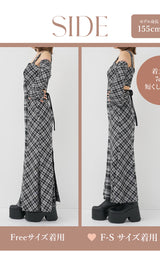 モデル：155cm（着用サイズ：F-S/FREE　着用カラー：BLK）