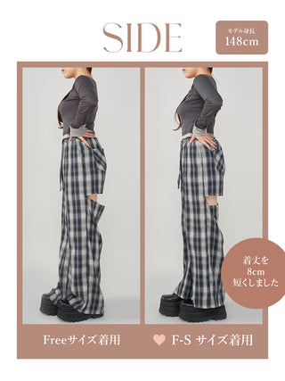 モデル：148cm（着用サイズ：F-S/FREE　着用カラー：NVY）