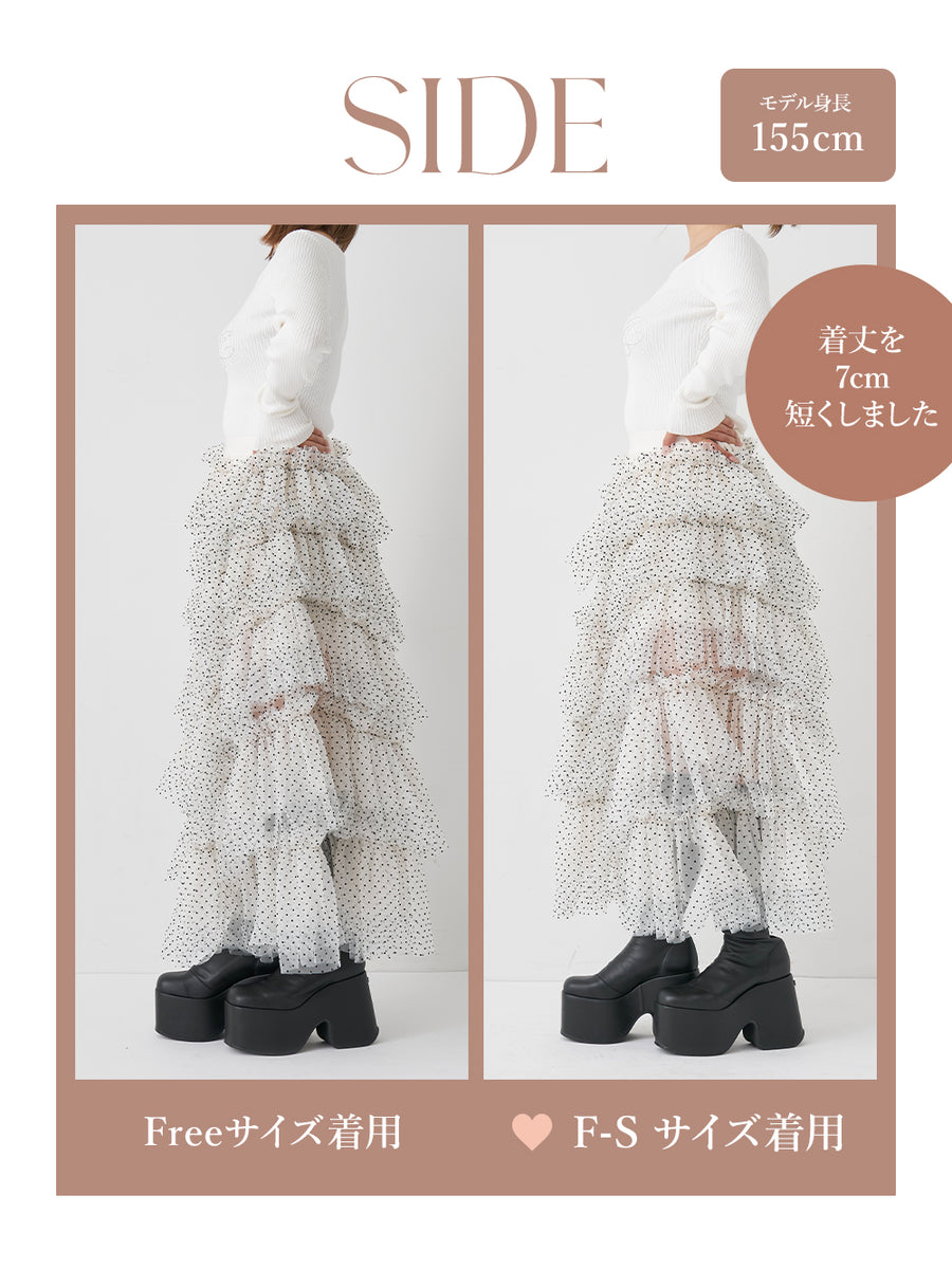 モデル：155cm（着用サイズ：F-S/FREE　着用カラー：WHT）