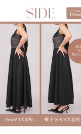モデル：155cm（着用サイズ：FREE/F-S　着用カラー：BLK）