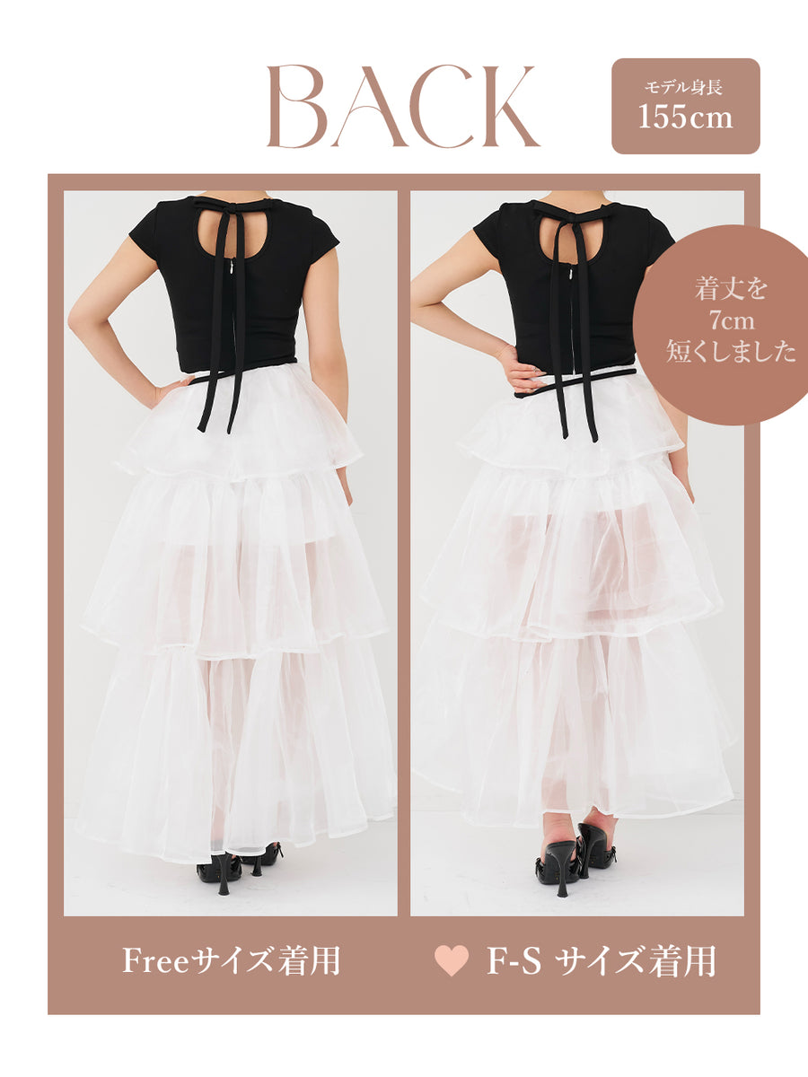 モデル：155cm（着用サイズ：F-S/FREE　着用カラー：BLK）