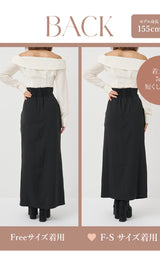 モデル：155cm（着用サイズ：F-S/FREE　着用カラー：BLK）