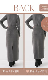 モデル：155cm（着用サイズ：F-S/FREE　着用カラー：GRY）