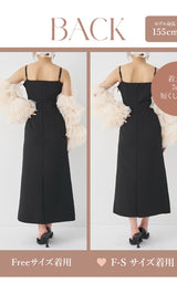 モデル：155cm（着用サイズ：F-S/FREE　着用カラー：BLK）