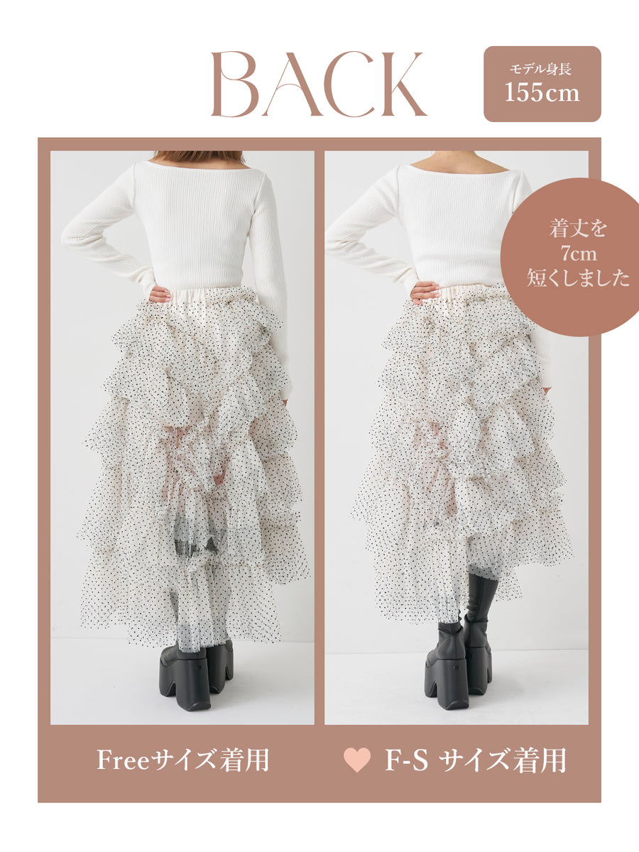 モデル：155cm（着用サイズ：F-S/FREE　着用カラー：WHT）