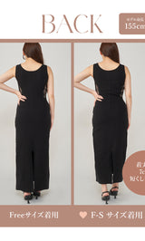 モデル：155cm（着用サイズ：F-S/FREE　着用カラー：BLK）