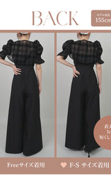 モデル：155cm（着用サイズ：F-S/FREE　着用カラー：BLK）