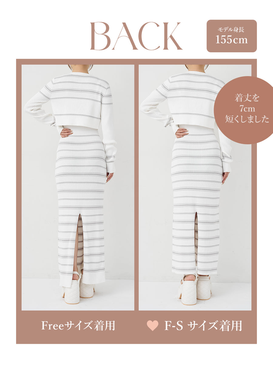 モデル：155cm（着用サイズ：F-S/FREE　着用カラー：WHT）