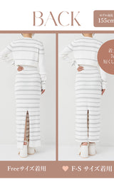 モデル：155cm（着用サイズ：F-S/FREE　着用カラー：WHT）