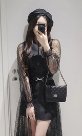 モデル：155cm（着用サイズ：FREE　着用カラー：BLK）