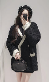 モデル：155cm（着用サイズ：FREE　着用カラー：BLK）