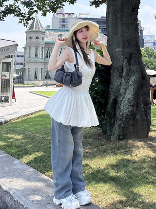 モデル：160cm（着用サイズ：FREE　着用カラー：WHT）