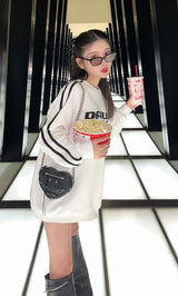 モデル：160cm（着用サイズ：FREE　着用カラー：WHT）