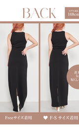 モデル：148cm（着用サイズ：F-S/FREE　着用カラー：BLK）