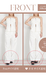 モデル：148cm（着用サイズ：F-S/FREE　着用カラー：WHT）