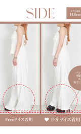 モデル：148cm（着用サイズ：F-S/FREE　着用カラー：WHT）