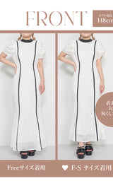 モデル：148cm（着用サイズ：F-S/FREE　着用カラー：WHT）