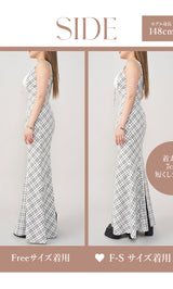 モデル：148cm（着用サイズ：F-S/FREE　着用カラー：BLK）