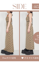 モデル：148cm（着用サイズ：F-S/FREE　着用カラー：BEG）