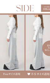 モデル：148cm（着用サイズ：F-S/FREE　着用カラー：GRY）