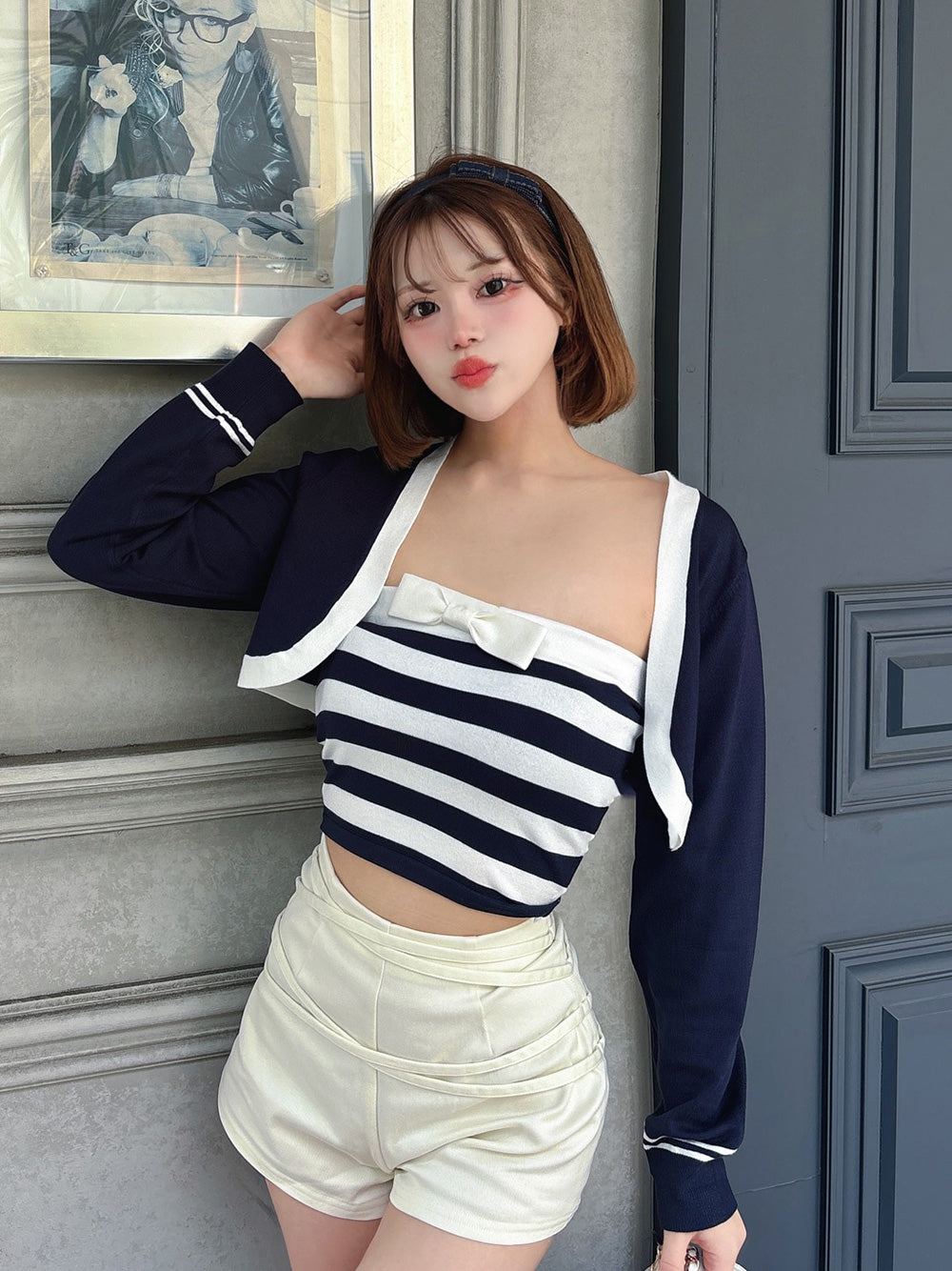 モデル：158cm（着用サイズ：FREE　着用カラー：NVY）