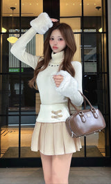 モデル：158cm（着用サイズ：FREE　着用カラー：BEG）