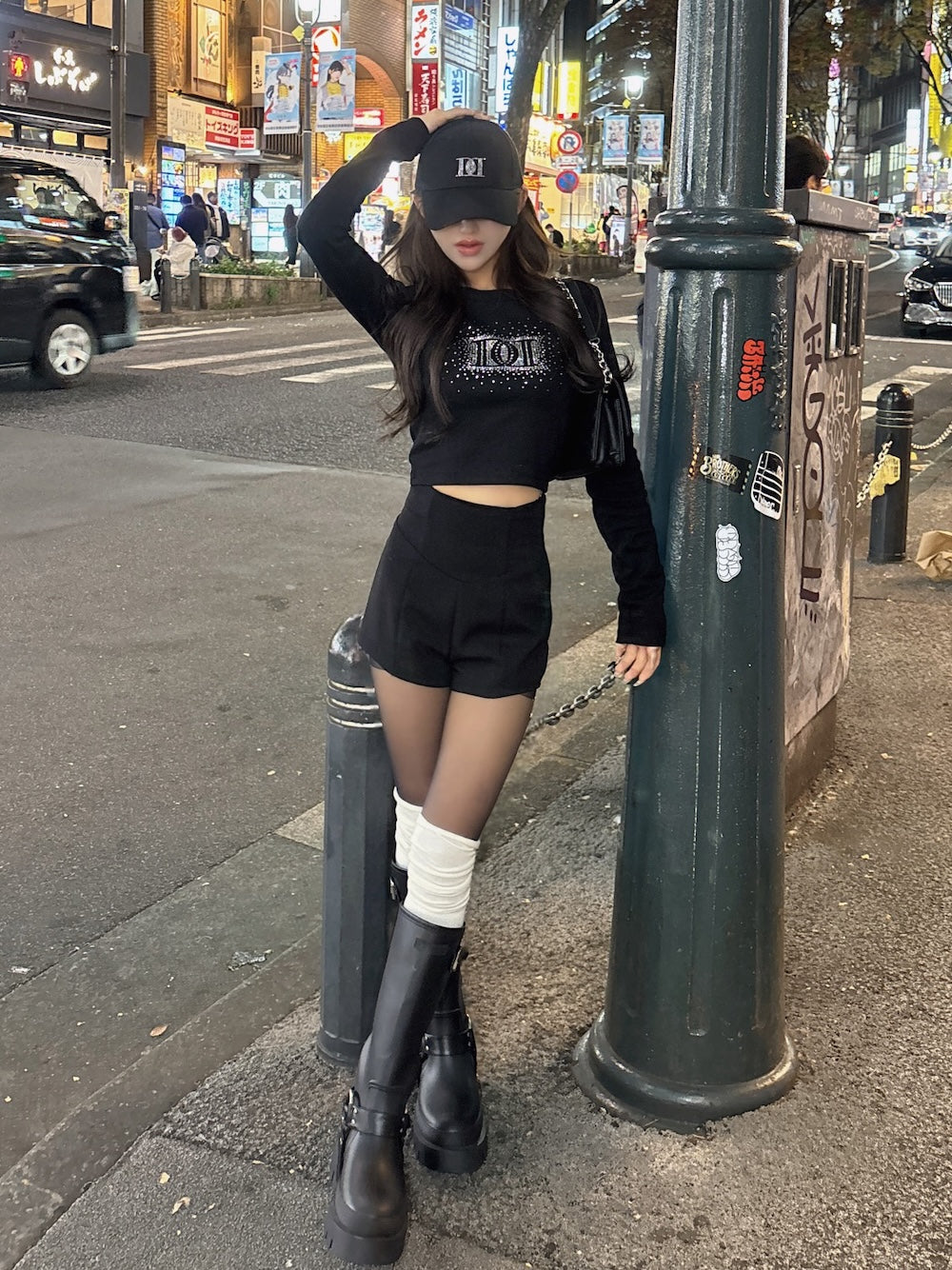 シャイニーDDロゴコンパクトロングTシャツ