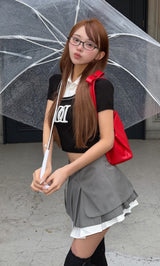 モデル：158cm（着用サイズ：FREE　着用カラー：BLK）