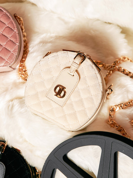 Velour Circle Minimal Bag