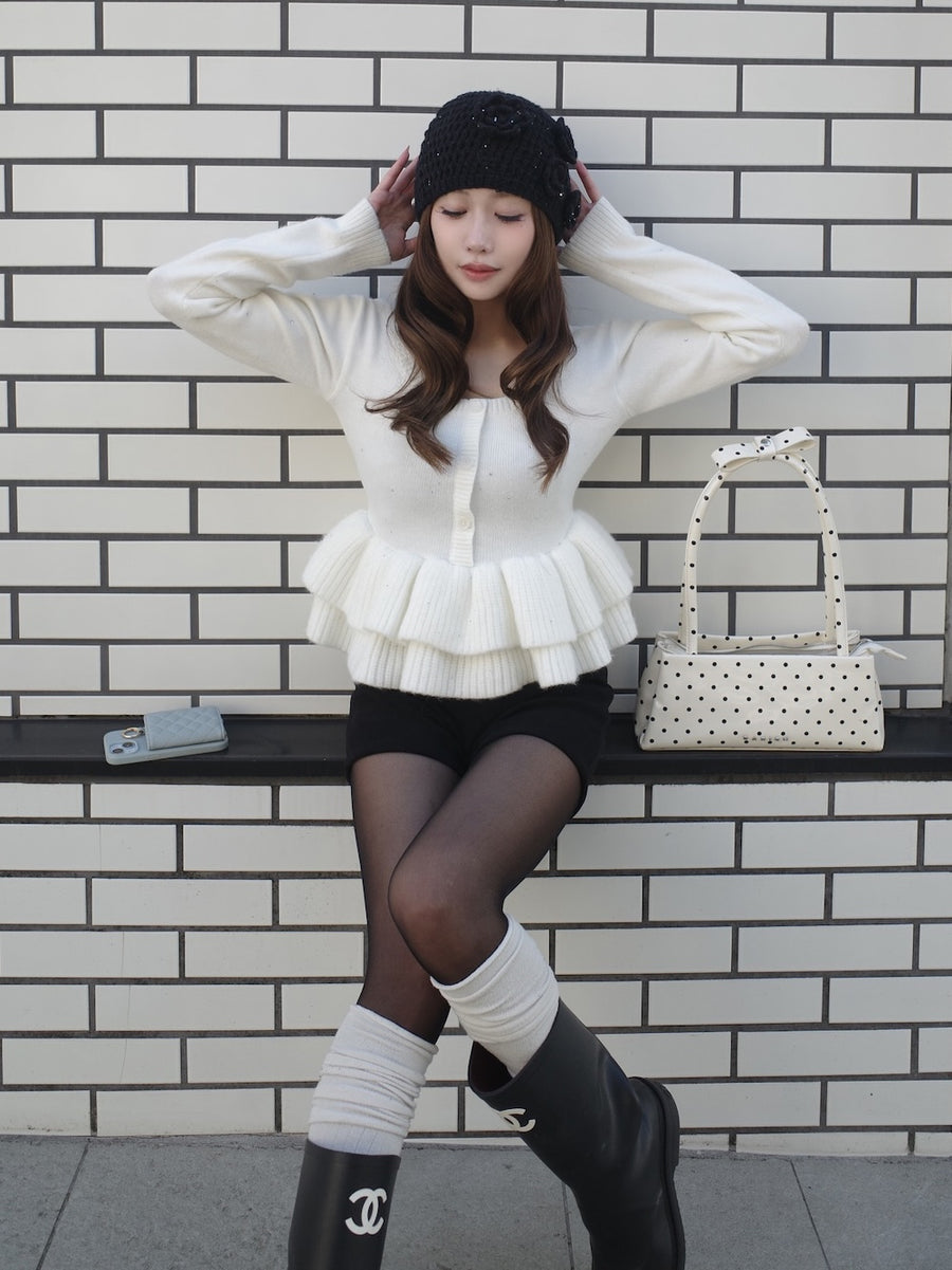 モデル：156cm（着用サイズ：FREE　着用カラー：WHT）