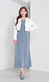 モデル：165cm（着用サイズ：FREE　着用カラー：BLU）