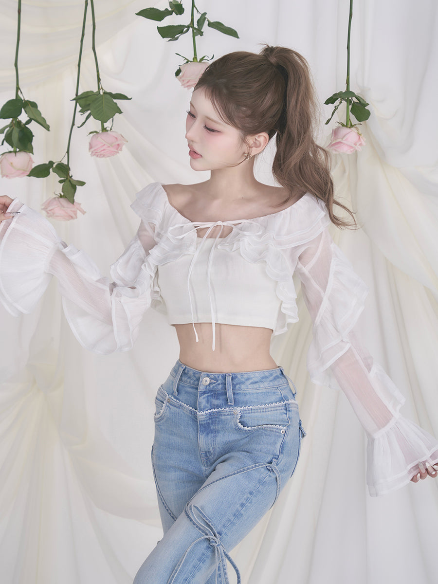 モデル：165cm（着用サイズ：FREE　着用カラー：WHT）