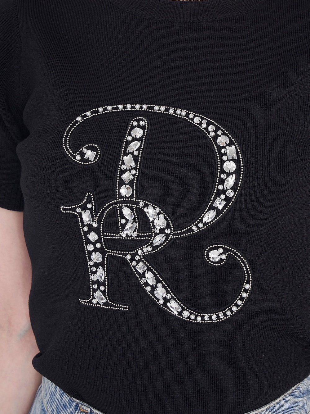 darich ダーリッチ ビジューDRニットトップス ブラック ダーリッチ Darich ビジューDRニットトップス （ブラック