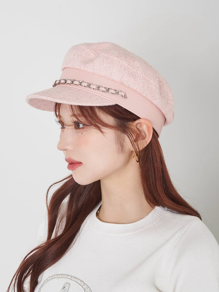 Chain Tweed Casquette