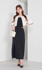 モデル：165cm（着用サイズ：FREE　着用カラー：BLK）