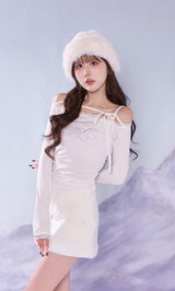 モデル：165cm（着用サイズ：FREE　着用カラー：WHT）