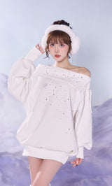 モデル：165cm（着用サイズ：FREE　着用カラー：WHT）