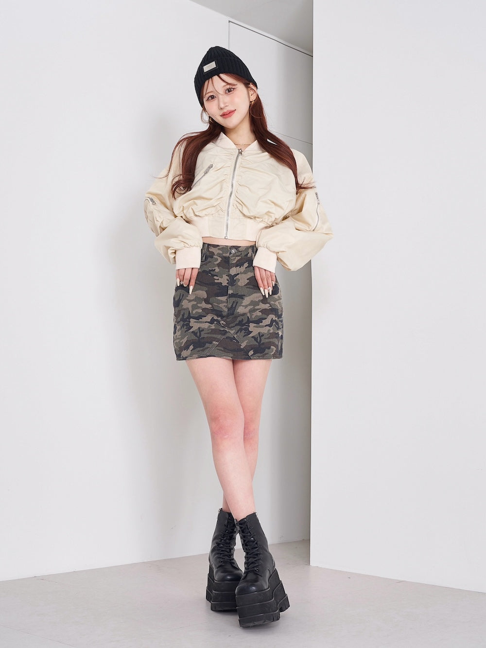 カモフラミニスカート