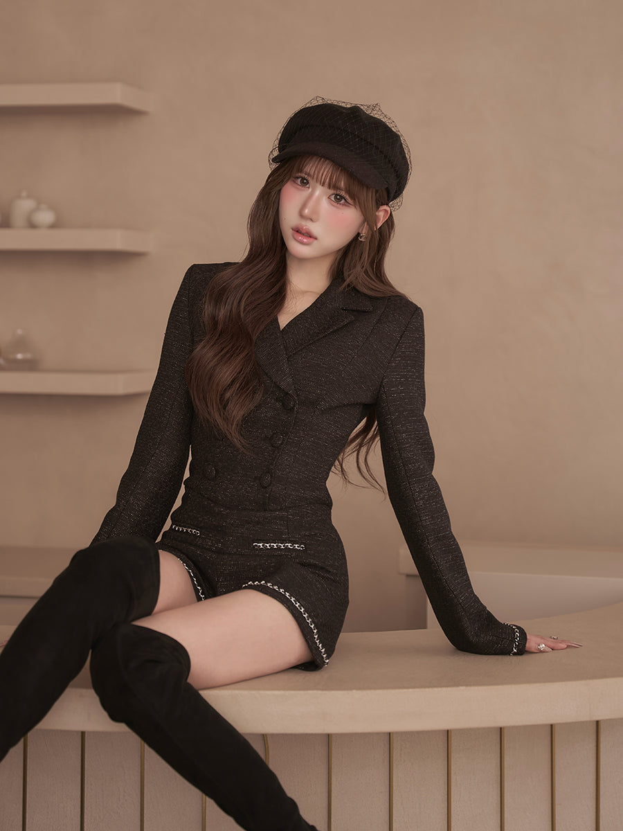 モデル：165cm（着用サイズ：FREE　着用カラー：BLK）