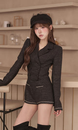 モデル：165cm（着用サイズ：FREE　着用カラー：BLK）
