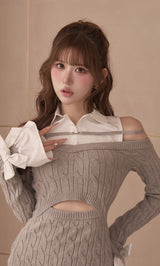 モデル：165cm（着用サイズ：FREE　着用カラー：GRY）