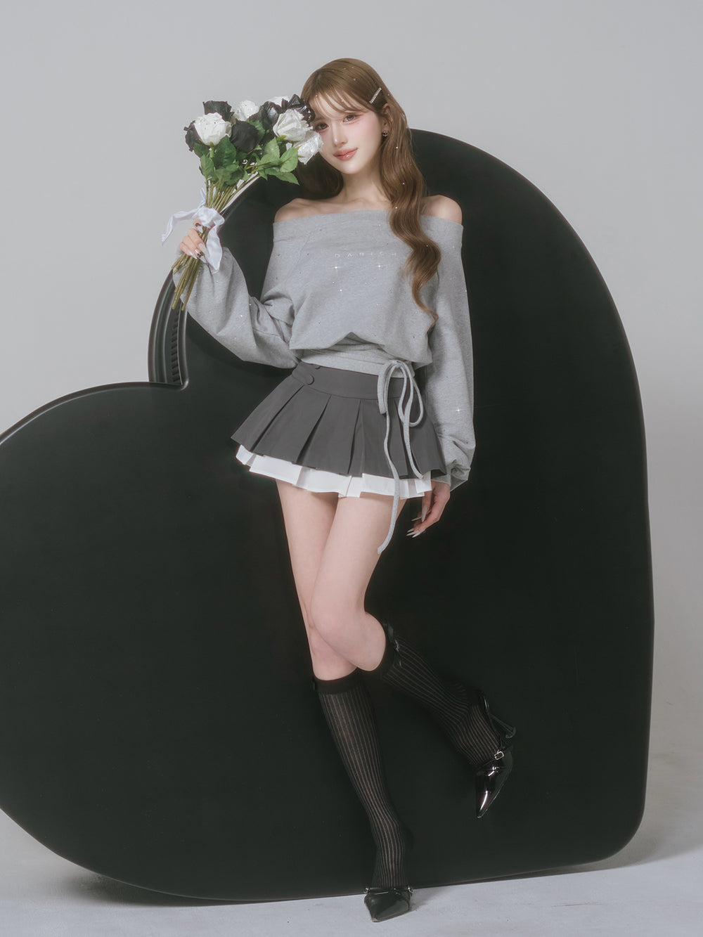 モデル：165cm（着用サイズ：S　着用カラー：GRY）