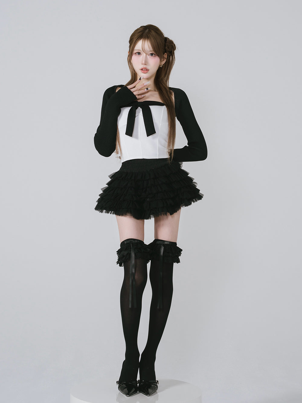 darich ダーリッチ ニットボレロリボンベアトップス ニットボレロリボンベアトップス – Darich