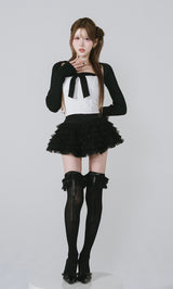 ニットボレロリボンベアトップス – Darich