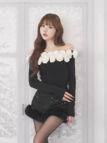 モデル：165cm（着用サイズ：FREE　着用カラー：BLK）