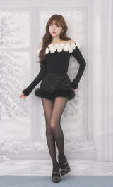 モデル：165cm（着用サイズ：S　着用カラー：BLK）