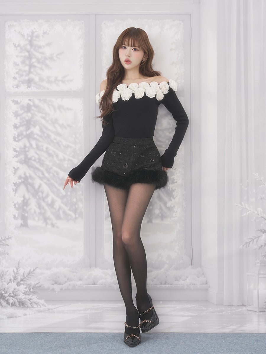 モデル：165cm（着用サイズ：FREE　着用カラー：BLK）